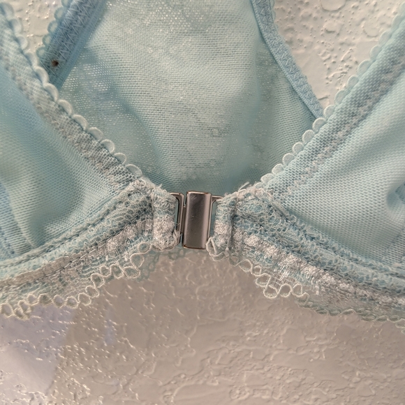Free People Elegant Lace Trim Bralette in Light Blue Size Small - Picture 5 of 8